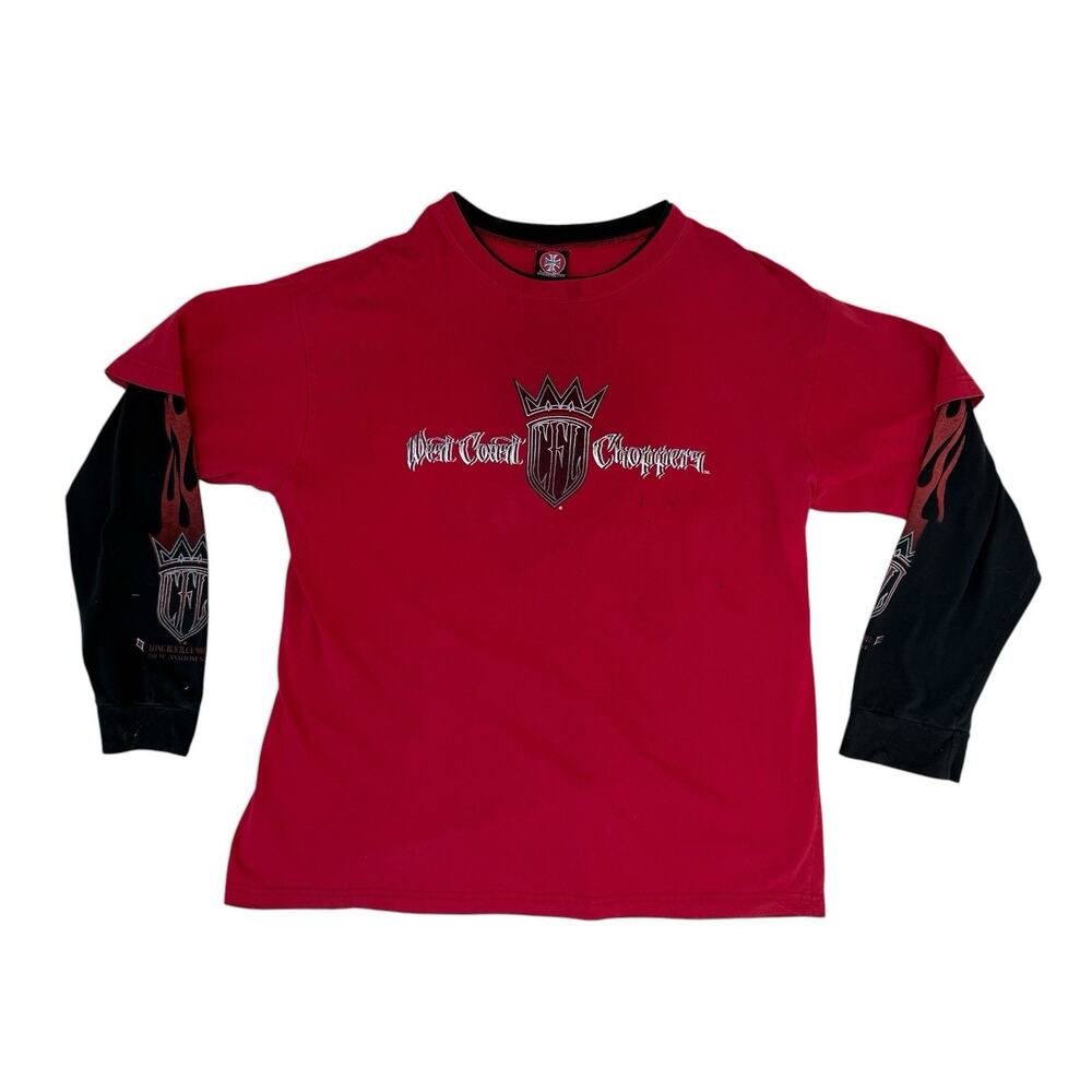 Vtg Jesse James 2 In 1 West Coast Choppers CFL Graphic Long Sleeve T Shirt XL